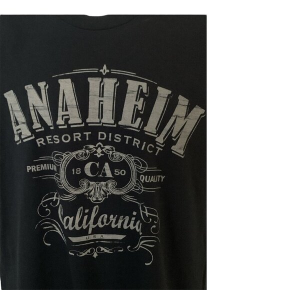 SUNA Mens Anaheim Resort District Graphic T Shirt Size M Blue Short Sleeve - Picture 2 of 5